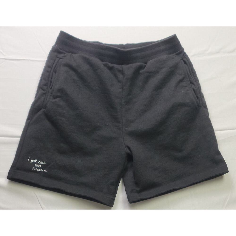 Women's Black Medium Fleece Shorts "I Just Can't Stop Finessin" Quote / Prints